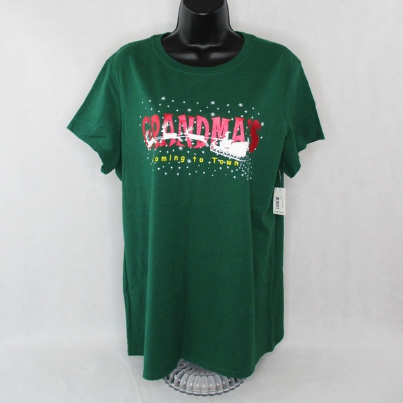 Holiday Time Tops - Holiday Time Grandma Is Coming to Town Holiday Tee